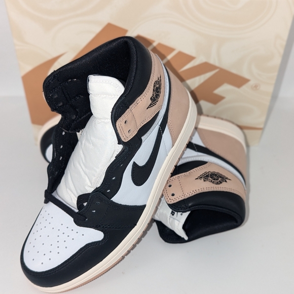 *NEW" Women NIKE AirJordan High OG LATTEBLACK/LEGENDBROWN-WHITE(FD2596 021) - Picture 1 of 8